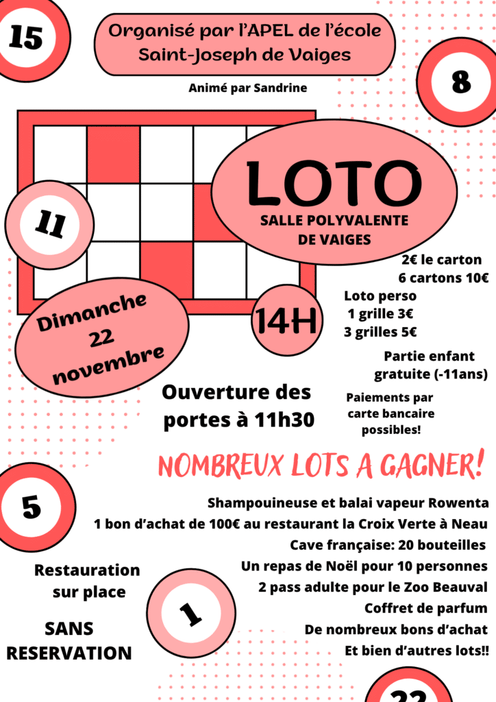 LOTO ECOLE SAINT JOSEPH